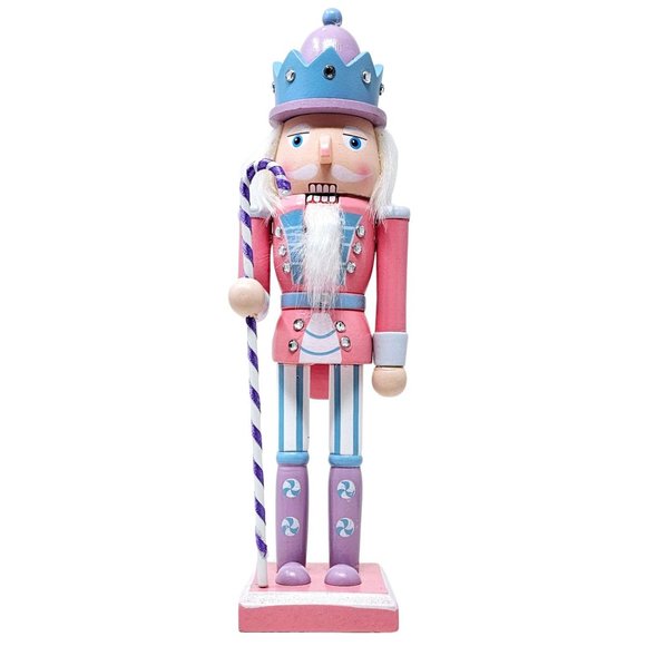 Pastel Candy Soldier 10.25" Wood Nutcracker - Christmas Gift - Picture 2 of 4